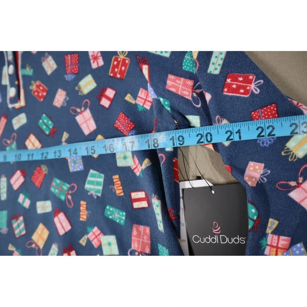 Cuddl Duds Women's‎ 2-Pc. Brushed Sweater Knit Printed Jogger Pajamas Set - M